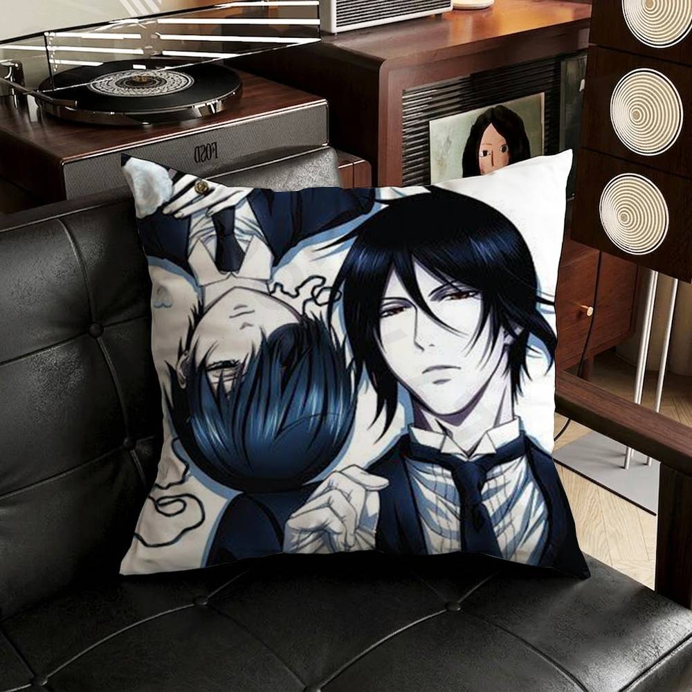 Anime Black Butler horror pillowcase casual style decoration suitable for home decoration (excluding pillow core)