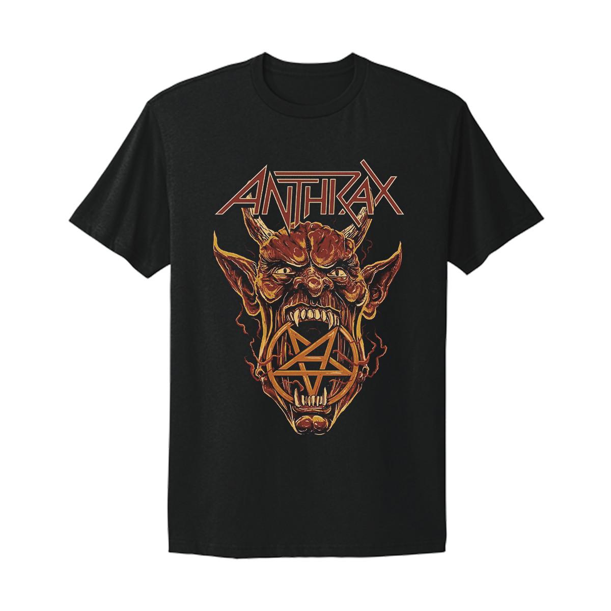 Anthrax Metal Rock Merch Concert Tour Vntg Graphic Design T-shirt L