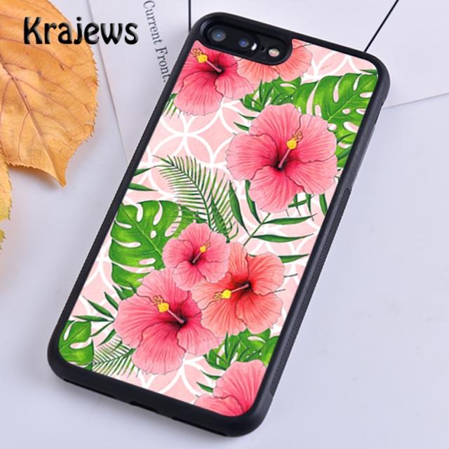 Krajews Butterflies Hibiscus Flowers Soft Phone Case Cover For iPhone 17 Air 16 15 14 Plus 11 12 13 Pro Max Coque Fundas
