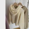 Korean College-Style Hooded Knitted Cardigan: Women's Loose Fit, Lazy Spring & Autumn Sweater Jacket
