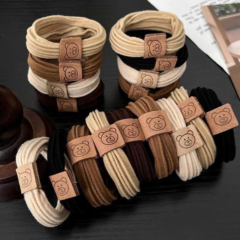 5Pcs Women Girls High Elastic Hair Ties Hair Rubber Bands Scrunchies Ponytail Hair Holder Headband Hair Accessories