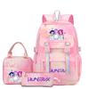 3 Peças/conjunto Mochila Fofa Estampada de Anime Kpop Bolsa de Viagem de Grande Capacidade para Adolescente Menina Menino Mochila Escolar Presente para Criança Rucksack