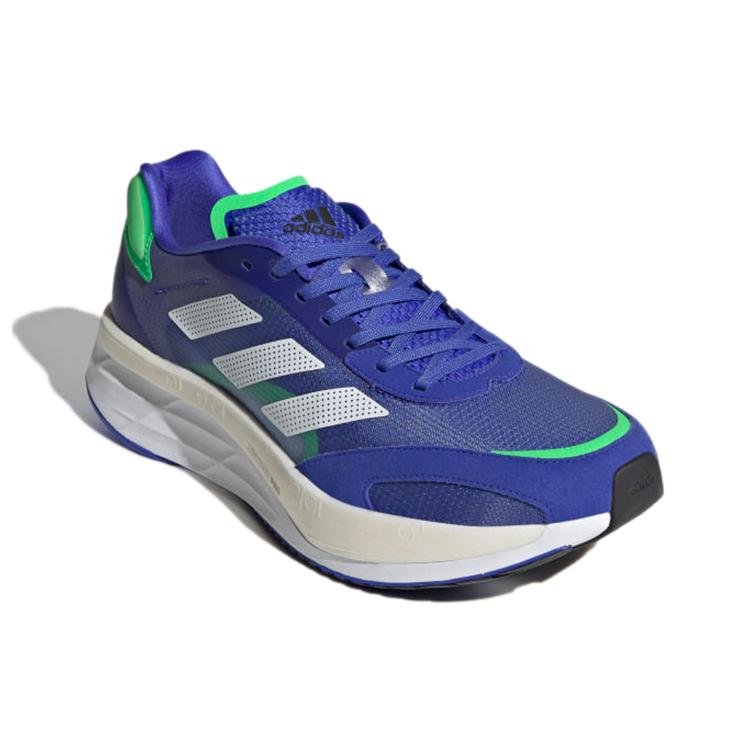 New Adidas Adizero Boston 10 Sonic Ink Screaming Green FZ2498