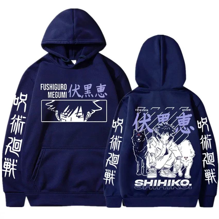 Japanese Anime Jujutsu Kaisen Hoodies Yuji Itadori Cartoon Sweatshirts Kawaii Fushiguro Megumi Graphic Streetwear Men's Hoodies