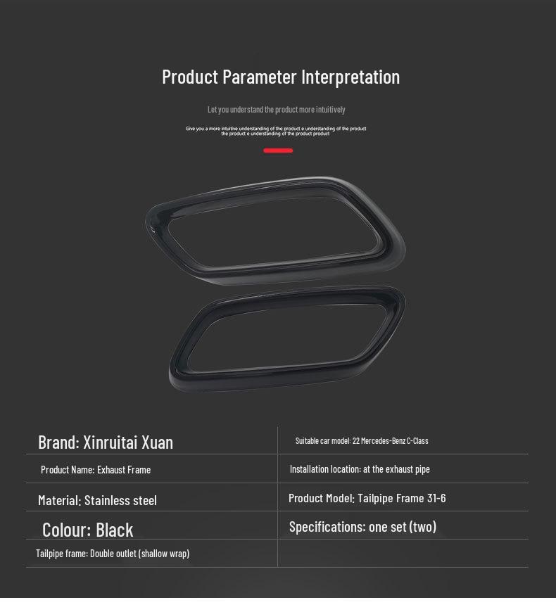 Stainless Steel Exhaust Tip for 2022 Mercedes C-Class