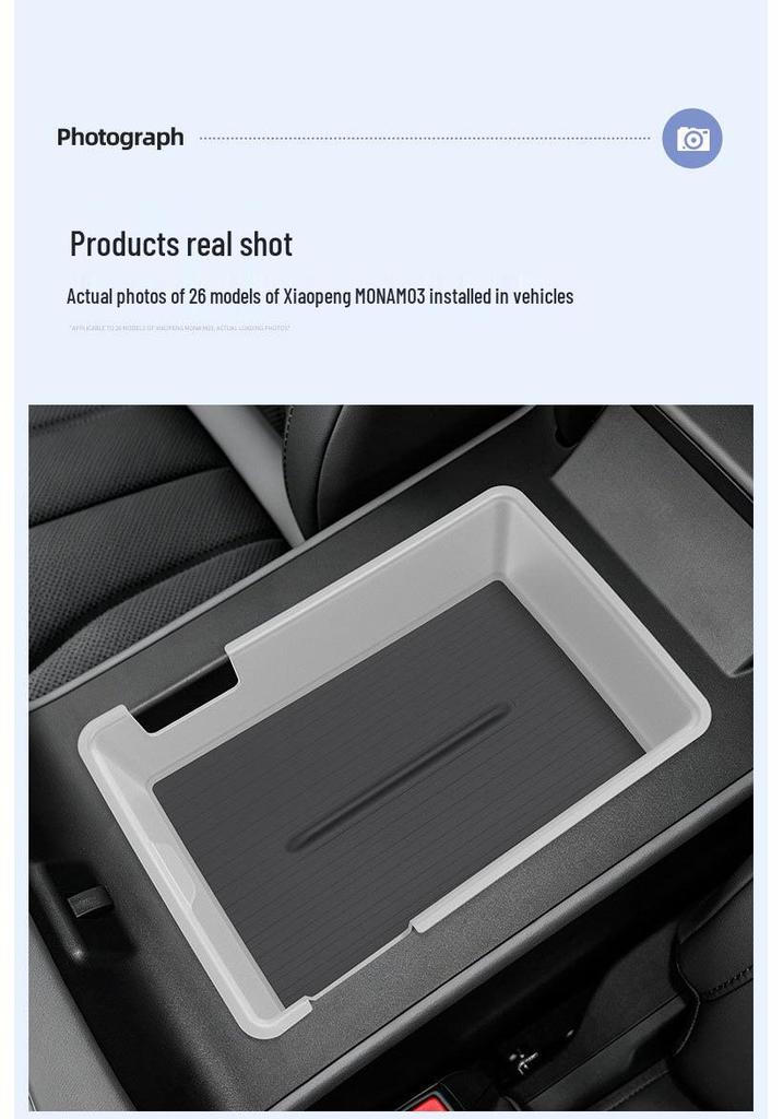Compatible with 26 Xiaopeng MONA M03 Models, Armrest Box Organizer & Center Console Storage.