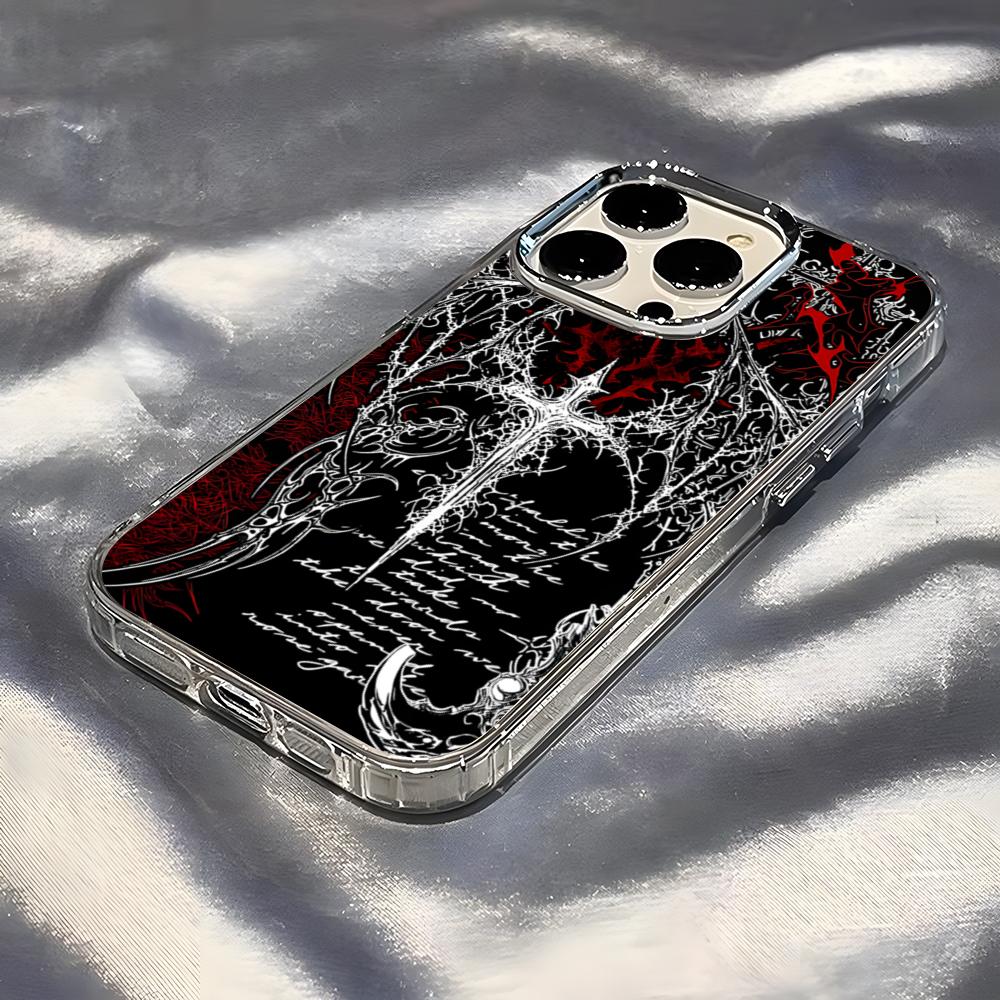 Angel Death Design Phone Case For IPhone 17 Pro Max 16 15 14 Pro Max IPhone 13 Pro Max 11 Plus Transparent Cover