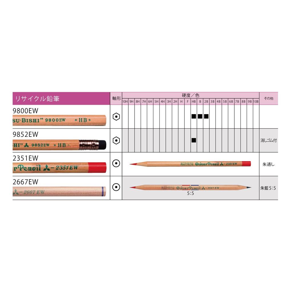 Mitsubishi Pencil Colored Pencils 2351EW 1 Dozen K2351EW No. Vermilion,