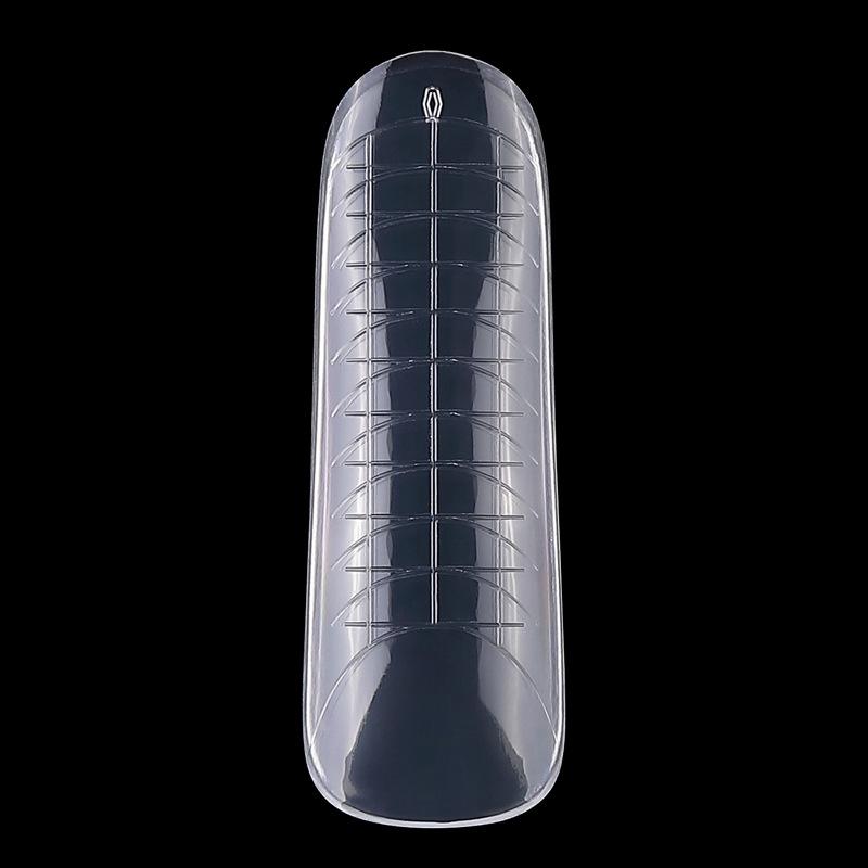 120pcs Crystal Nail Extension Molds with Scale, Reusable Gel Nail Tips