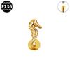 G23 Titanium Alloy Medical Grade Seahorse Ear Stud Piercing Jewelry