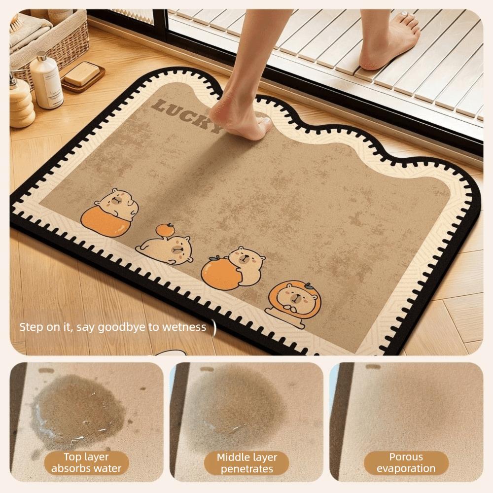 Dog Puppy Absorbent Mat Anti Slip Cat Floor Mat Creative Door Mat  Laundry Room