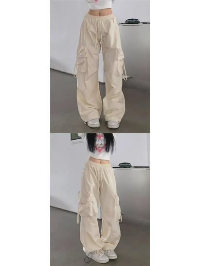 Unisex American-Style Thick Overalls for Street Dance: Trendy, Casual, All-Match Loose Wide-Leg Pants for Autumn and Winter.