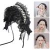 Gothic Punk Sweet Hairband Hair Band With Adjustable Band And Bowknot Design For Cosplay Stage Performances