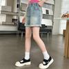 Girls' Denim Shorts for Summer Loose Pants Breathable Denim Pants