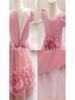 2024 High-Quality Girls' Princess Birthday and Evening Gown with Flowers
