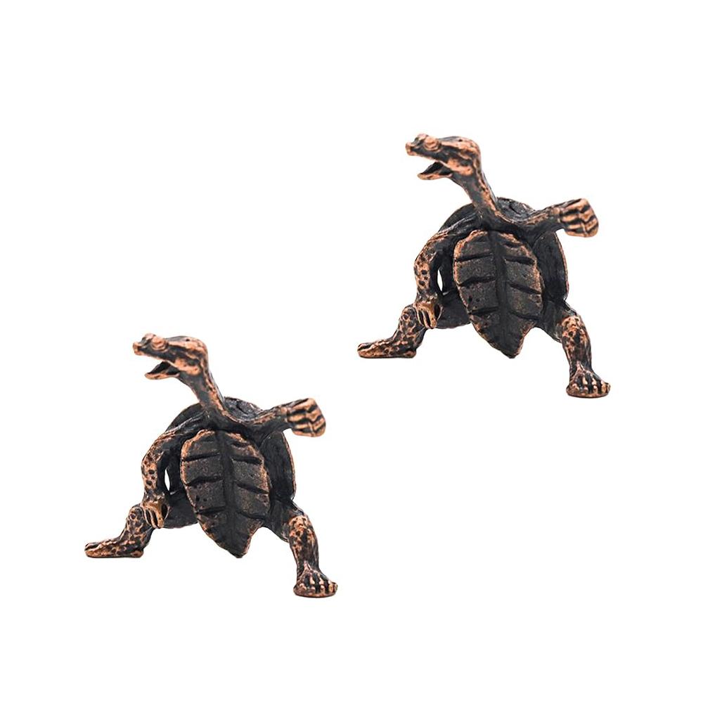 Suporte de Incenso Antigo de Liga de Cobre Tartaruga Kung Fu Linha, Decoração de Casa, Queimador de Incenso de Linha, Suporte de Incenso, Decoração de Mesa de Chá Animal
