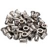50pcs M6 Rivet Nuts M6 Female Thread 304 Stainless Steel Flat Head Rivet Nut Rivnut Insert Nutsert for Auto Elevators Railway