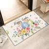 Easter Gnome Carpet Mat Rug with Bunny Ears Carrot Butterfly Home Decoration for Living Room Floor Mat Door Mat Welcome Mat