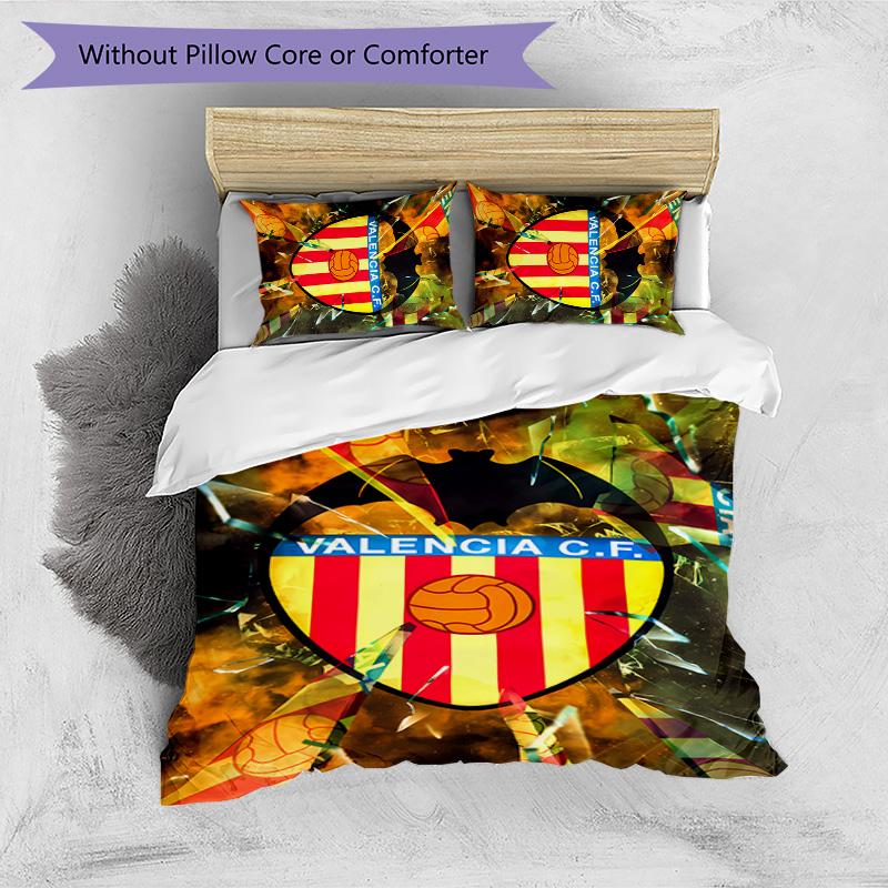 Valencia CF Printed 3PCS Bedding Set Soft Breathable Duvet Cover Pillowcases Set Washable Bedroom Decor Home Gift