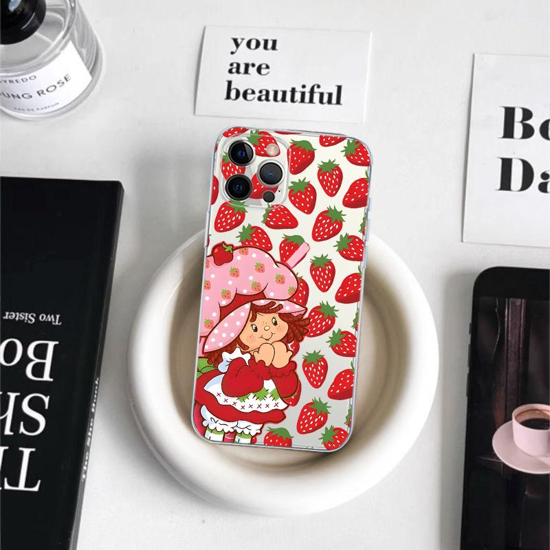 Strawberry Shortcake Phone Case For iPhone 16 15 14 11 12 13 Mini Pro XS Max Cover 6 7 8 Plus X Funda Shell