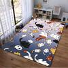 Cute Cartoon Cats Pattern Gradient Background Carpet for Home Decor Suitable for Use As an Anti-slip for Room and Bedroom Sofas
