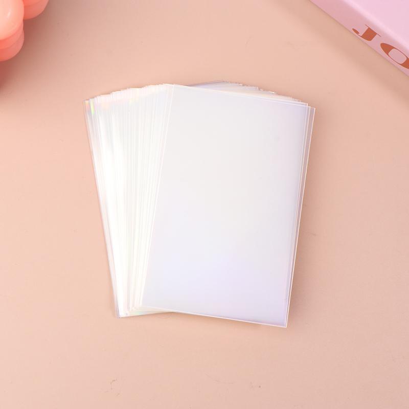 

100 шт./лот Фольгированные лазерные кармашки для карт TCG с верхней загрузкой в форме сердца Ygo Настольная игра Защита для фотографий Чехол-протектор для торговых карт 58x89mm