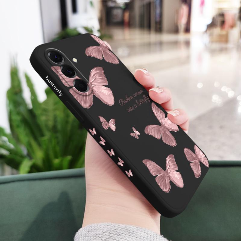 

Red Blue Butterfly Phone Case For Samsung Galaxy A37 A57 Liquid Silicone Cover Samsung A57