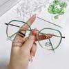 Korean-Style Anti-Blue Light Retro Polygon Glasses for Women