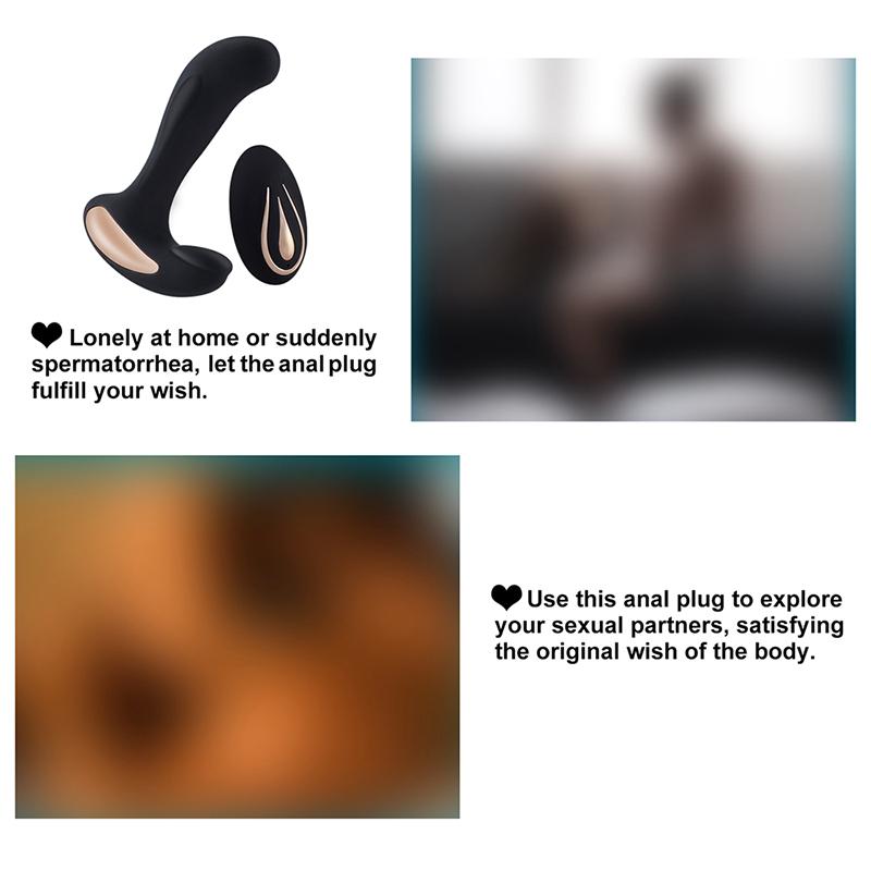 12 Frequency Double Vibration Wireless Remote Control Backyard Prostate Massage Stick