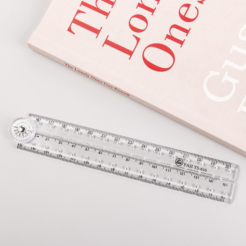 Artist Clear Folding Ruler Design Drawing Ruler Angle Measurement Ruler Geometry Measuring Ruler