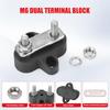 5/16" 48V Positive & Negative Ground Red Black Power Distribution Terminal Block FOR Truck Car RV Boat M6 M8 Dual Terminal Studs