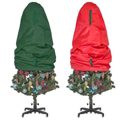 Sac de Rangement Vertical pour Arbre de Noël Facile à Utiliser, Housse Imperméable avec Poignées Renforcées pour Décorations 36x25 Pouces