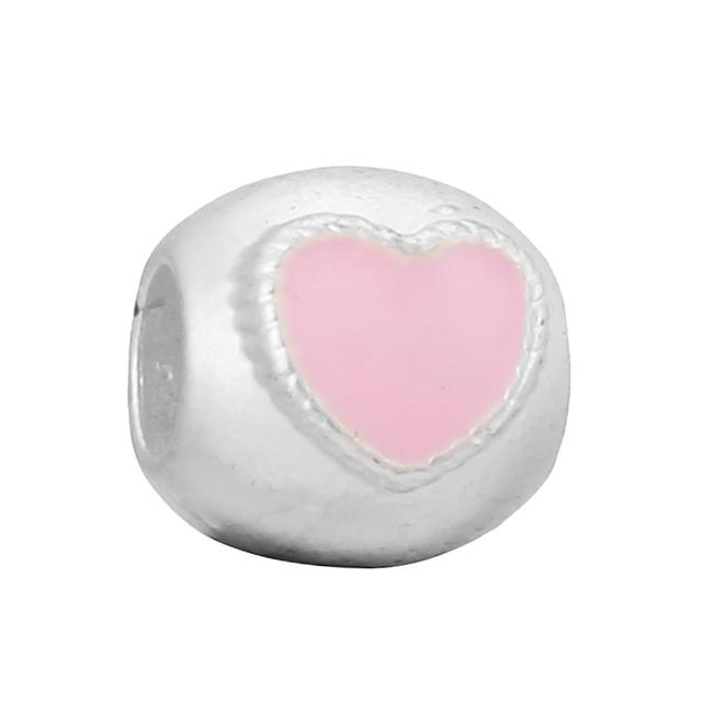 4pcs Sale Romantic Style Enamel Love Heart Charms Beads Fit Original Bracelets Necklaces For Women Girlfriend Jewelry Making