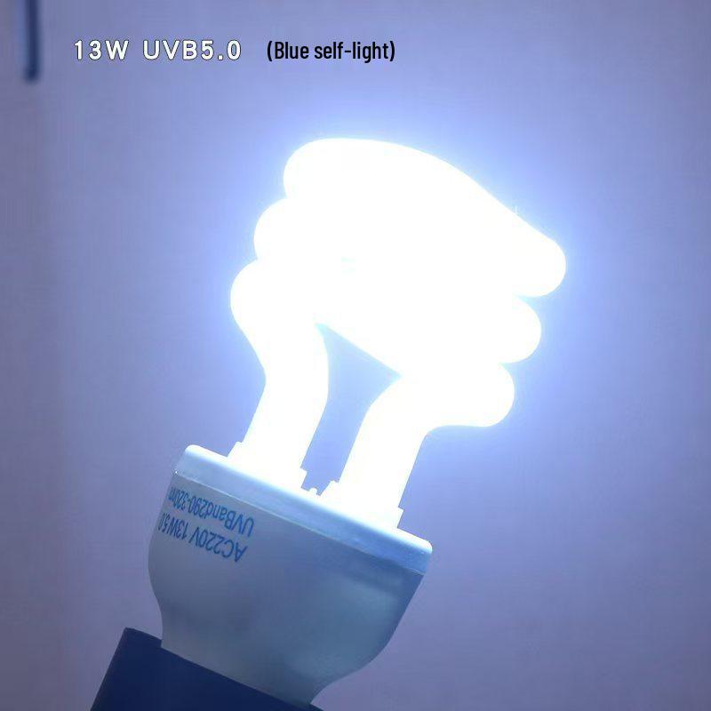 UVB Reptile Basking Lamp for Lizards, Turtles & Plants - 5.0/10.0 Calcium Supplement Ultraviolet Light