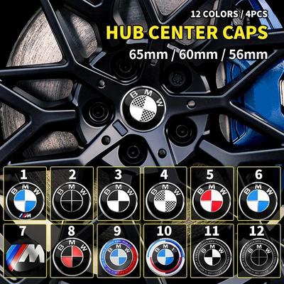 4 PEÇAS 56MM 60MM 65MM Emblema de Carro Calotas Centrais de Roda Adesivos para BMW E28 E32 E34 E53 E64 F10 F20 F30 X1 X3 X5 X6 E71 E90 E91