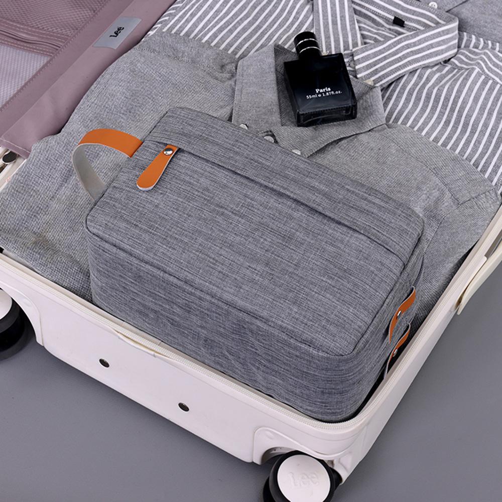 4041 Dual Layer Men Toiletry Bag Portable Travel Waterproof Cationic Fabric Cosmetic Storage Bag