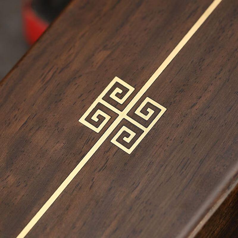 Ebony Wood Tea Ceremony Six Gentlemen Set