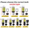 2X 7440 W21W WY21W W21/5W PY21W P21/5W Ba15s BAU15S 3157 T25 Car LED Bulbs Turn Signal Light 150SMD Brake Reverse Parking Lamps