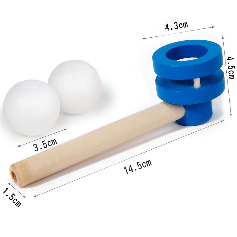 Wooden Floating Blow Ball Game: Classic 80s Nostalgic Sensory Training Toy for Kids