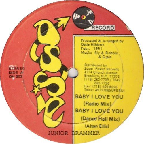 

LP Record JUNIOR BRAMMER GARY MINOTT Baby I Love You OH052 Ossie 1991 US Reggae Ska Dub Used