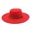 Solid Color Wool 9.5Cm Brim Men'S And Women'S Warm Outdoor Elliptical Concave Convex Torus Top Hat