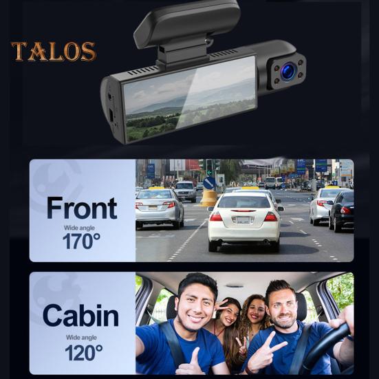 1080P Dash Cam Driving Recorder with Night Vision Loop Recording Wide-Angle Universal Easy to Install Dual Camera Dash Cam