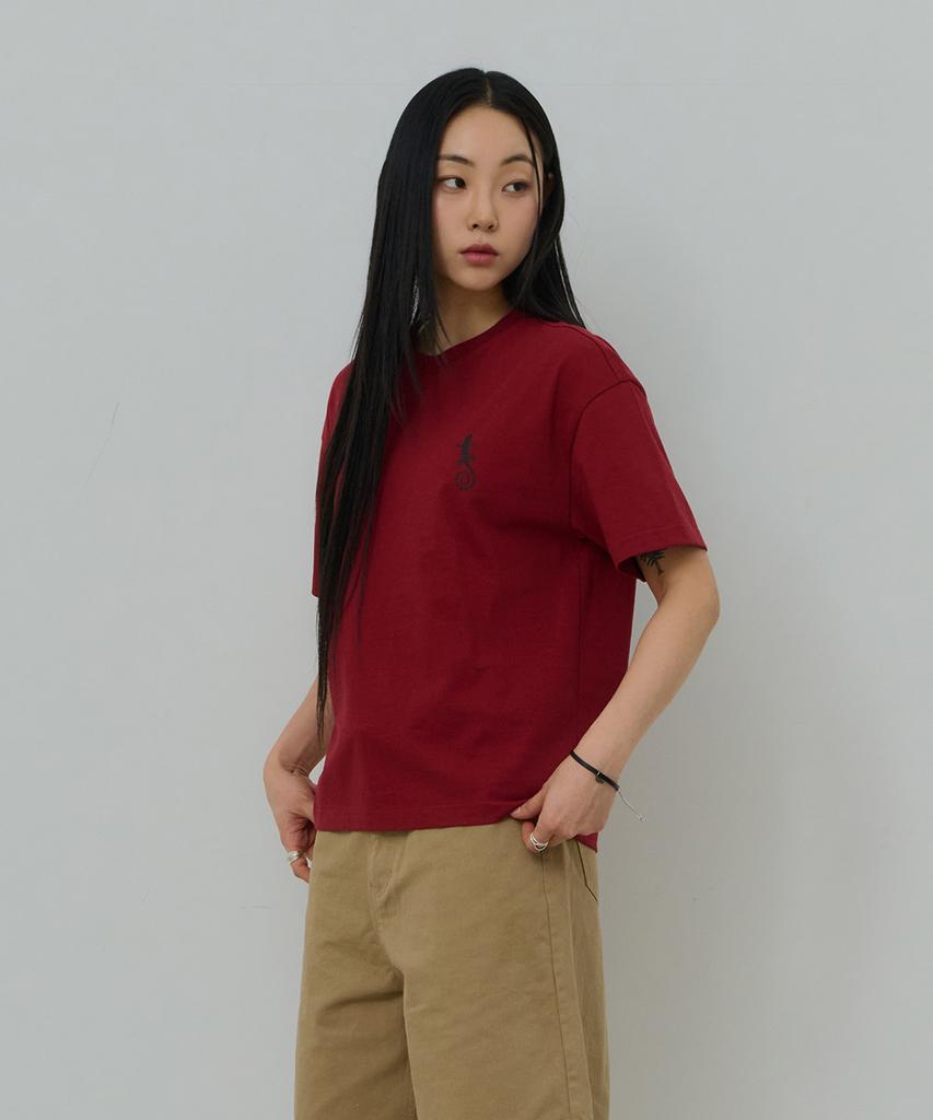 Desiledeu Front Graphic Crop Short Sleeve T-Shirt-Fbsk5805D07