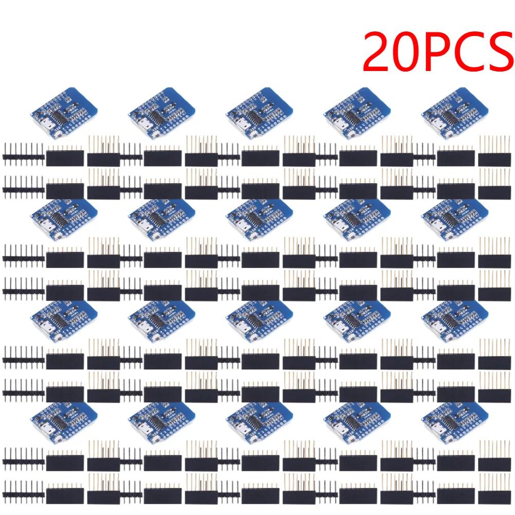 1-20PCS ESP8266 D1 Mini WIFI Development Board ESP-12F CH340G CH340 V2 Usb Wemos D1 Mini Nodemcu Lua Iot Board 3.3V Met Pins