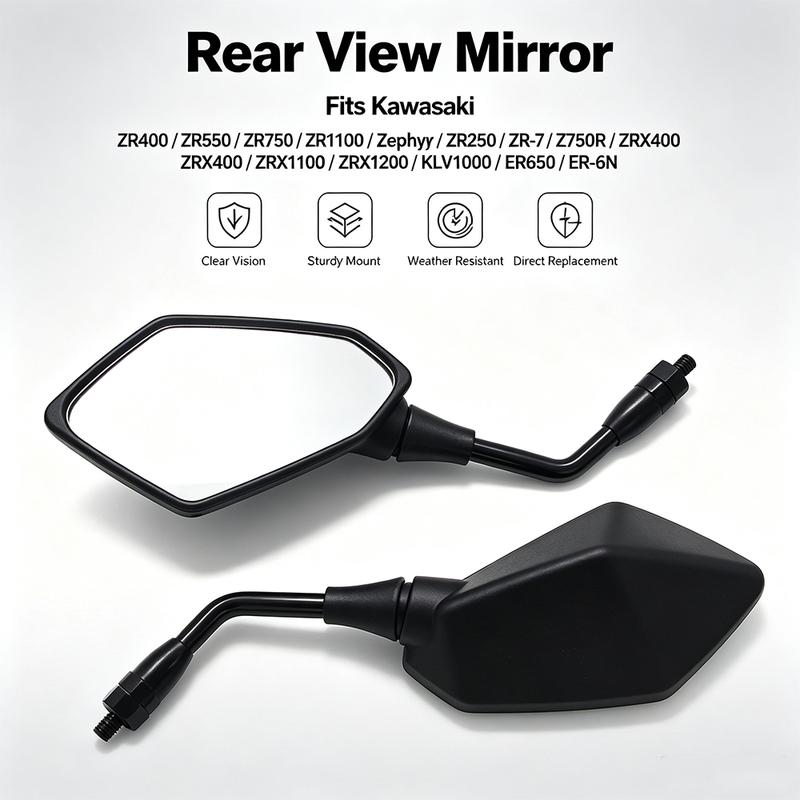 Motorcycle Rearview Mirrors Side Mirror For Kawasaki Z750 Z750S Z1000 Z750R Versys 650 1000 KLV1000 KLE650 ER650 ER-6N KLE 650
