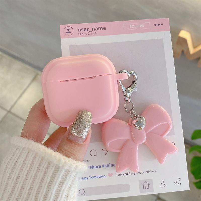 Korean-style Solid Color Bow Is Suitable for AirPods Pro 1st Generation Protective Cover, 1st Generation Pro 1 Apple Bluetooth Earphone Case