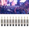 10Pcs Zinc Alloy Gold Plating 3.5mm Stereophonic Welding Plug for Audio Earphone Cableblack tail