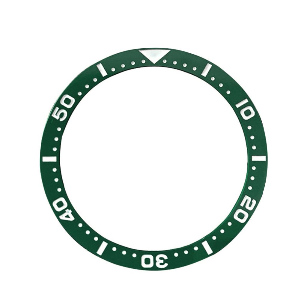 38mm*31.5mm Flat Luminous Ceramic Watch Bezel Insert Fits SKX007 SKX009 SRPD SKX011 Series Watch Cases Movement Watch Ring Parts