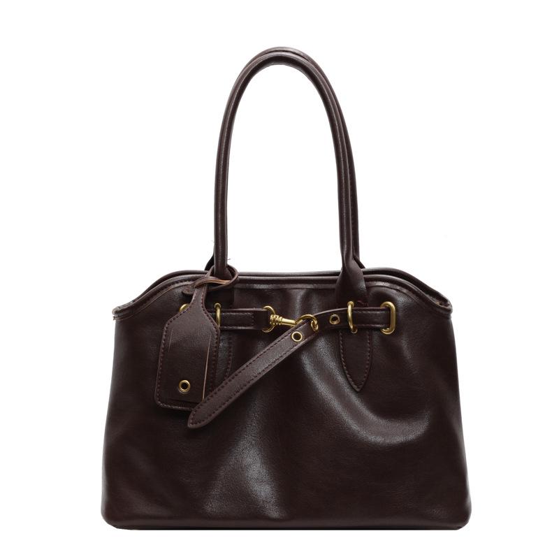 

High-End Large-Capacity Retro Lock Tote Bag 35*12*22cm