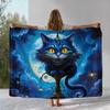 Coperta in Flanella Gatto Sorridente Cartone Animato Alice nel Paese delle Meraviglie, Plaid Peluche Caldo Ultra Morbido per Casa Camera da Letto Letto Divano Coperta Regalo per Bambini